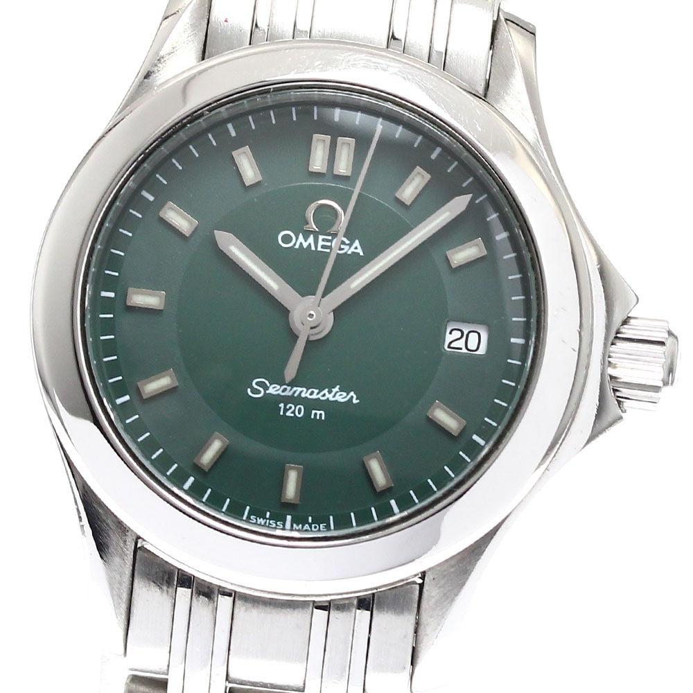 オメガ OMEGA 2581.72 シーマスター120M デイト クォーツ レディース 保証書付き_908584【中古】
