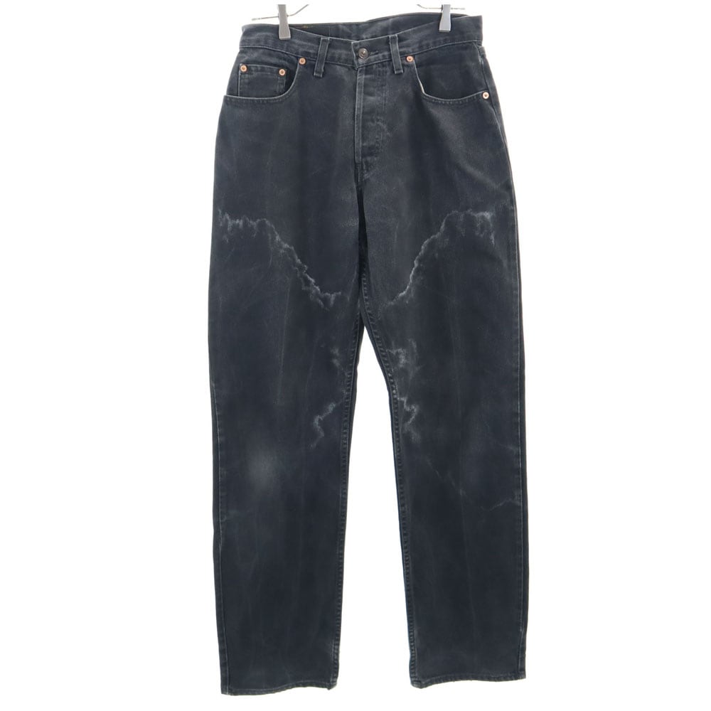 605 スペイン製 ユーロリーバイス ブラック デニムパンツ W31 ブラック ボタンフライ ジーンズ メンズ