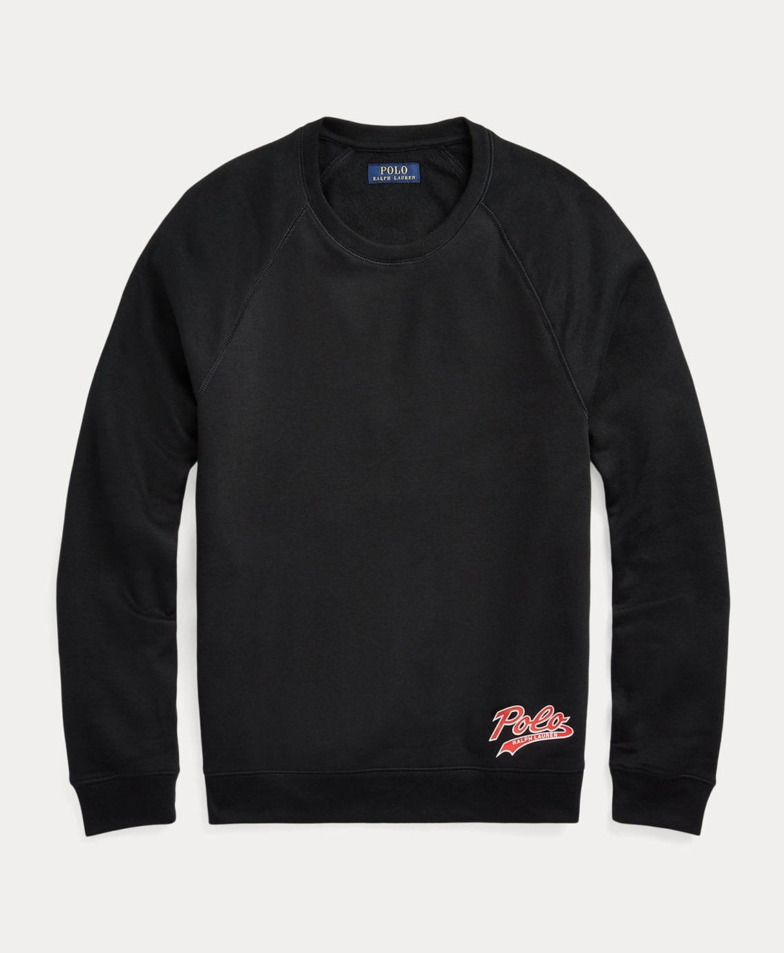 BRUSHED FLEECE ロングスリーブラグランクルー [ブラック]【PK56HF-AI3R】