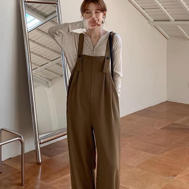 レディース カジュアル ワイド 着こなし 大きいサイズ スカート ストリート コーデ 低身長 オーバーオール おしゃれ サスペンダー デニム 50代 レッグ オールインワン かわいい パンツ パンツ