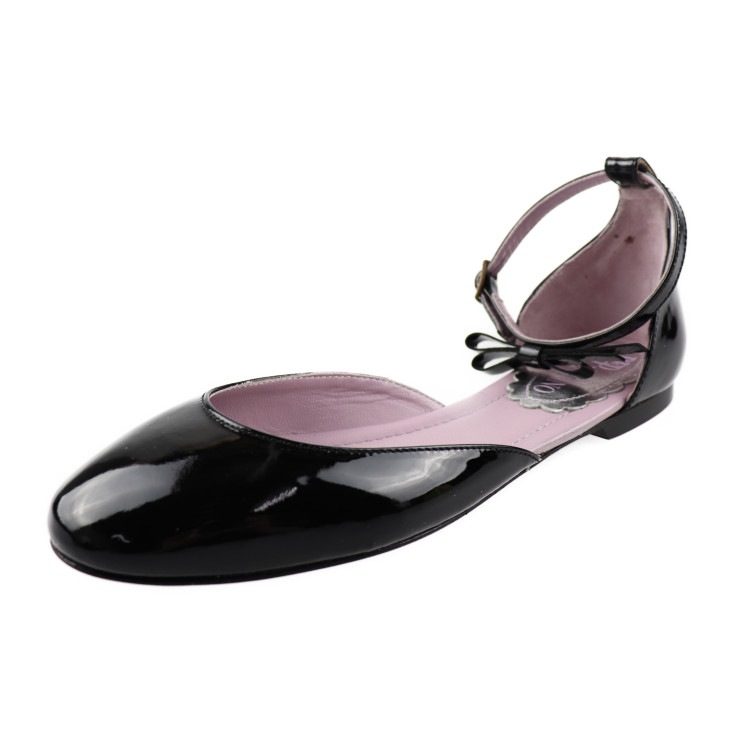 超美品 RED VALENTINO レッドヴァレンティノ パンプス ARS00034 セパレートパンプス 表記サイズ 37 パテントレザー レザー ブラック フラットシューズ 【本物保証】