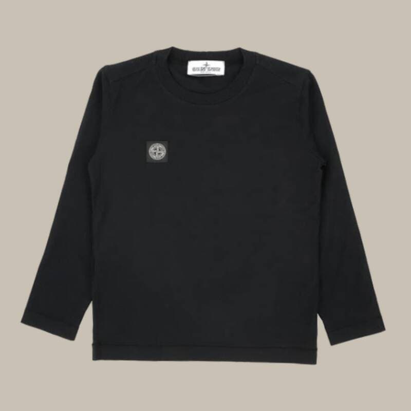 ディモント・ストーン キッズ ワッペンパッチ 長袖Tシャツ（ブラック） 811620447 V0029 10,12A