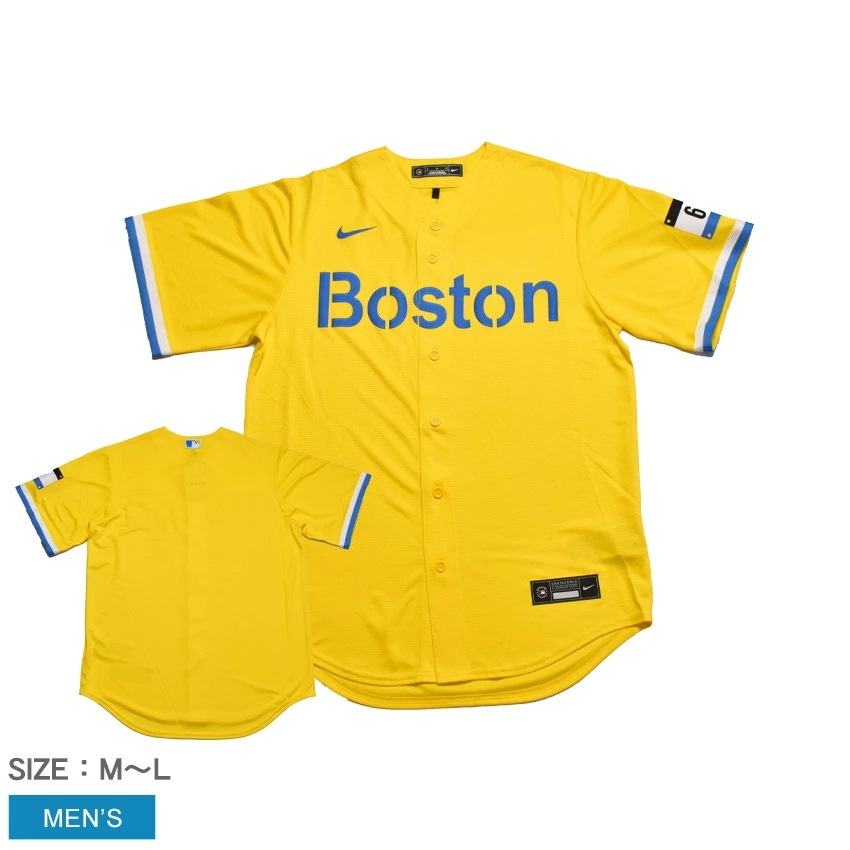 ユニフォーム 野球 ベースボール 黄色 ボストン レッドソックス 公式オーセンティックシャツ メンズ Official Replica Jersey City N199-00A-GIA-GZR