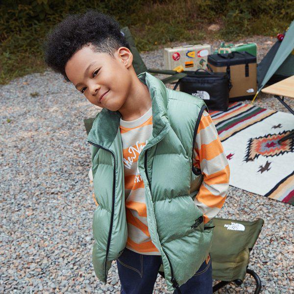 キッズ ロフォーテン オン ベスト NV3NR52U グレイッシュカーキ