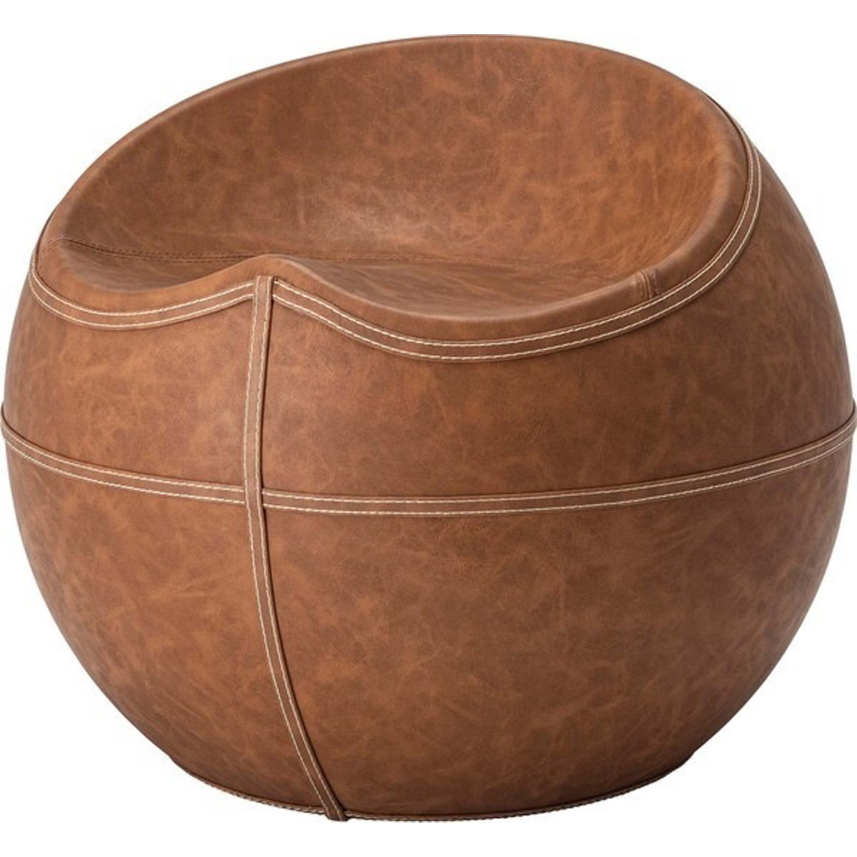 スツール おしゃれ ソフトレザー 椅子 いす イス チェア 腰掛け 丸 ラウンド ステッチ 合皮 ブラウン 茶色 グレー モダン ビンテージ ヴィンテージ デザイン 個性的 背もたれなし 肘なし アー 14,838円