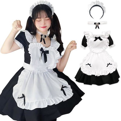 Boo  洋館メイド 3着 カチューシャ付き COSCHU！ ジュニア 洋館メイド 洋館 メイド メイド服 ハロウィン