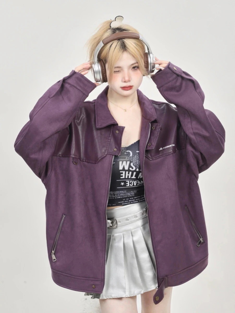 【急速出荷!】24 長袖 ジャケット かわいい ック スタンドネックショート アウター 羽織り合成レディースフェイクコーデカジュアルシルエットゆったりファッション系サイズ 色っぽ 女っぽきれいめ大人