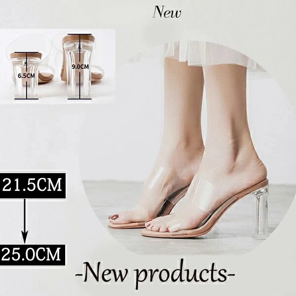 【大人気 再入荷】クリアサンダル 透明 オシャレ 脚長 ヒール6.5cm/9cm選択可 ハイヒール レジャー用 リゾート タウン用 美脚 カジュアル 靴 大人 夏用 普段履き 21.5/22.0/22