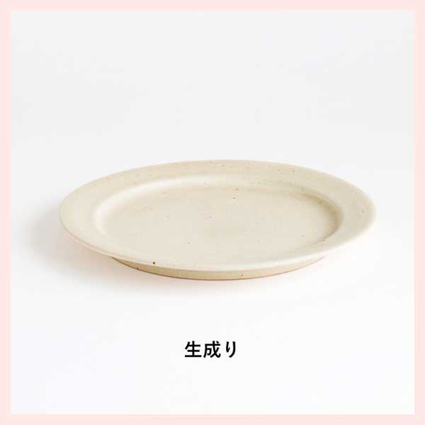 （3個セット）TEIBAN WARE リムプレート（L）／生成り 日本製 信楽焼　陶器製　s18-di13-A7
