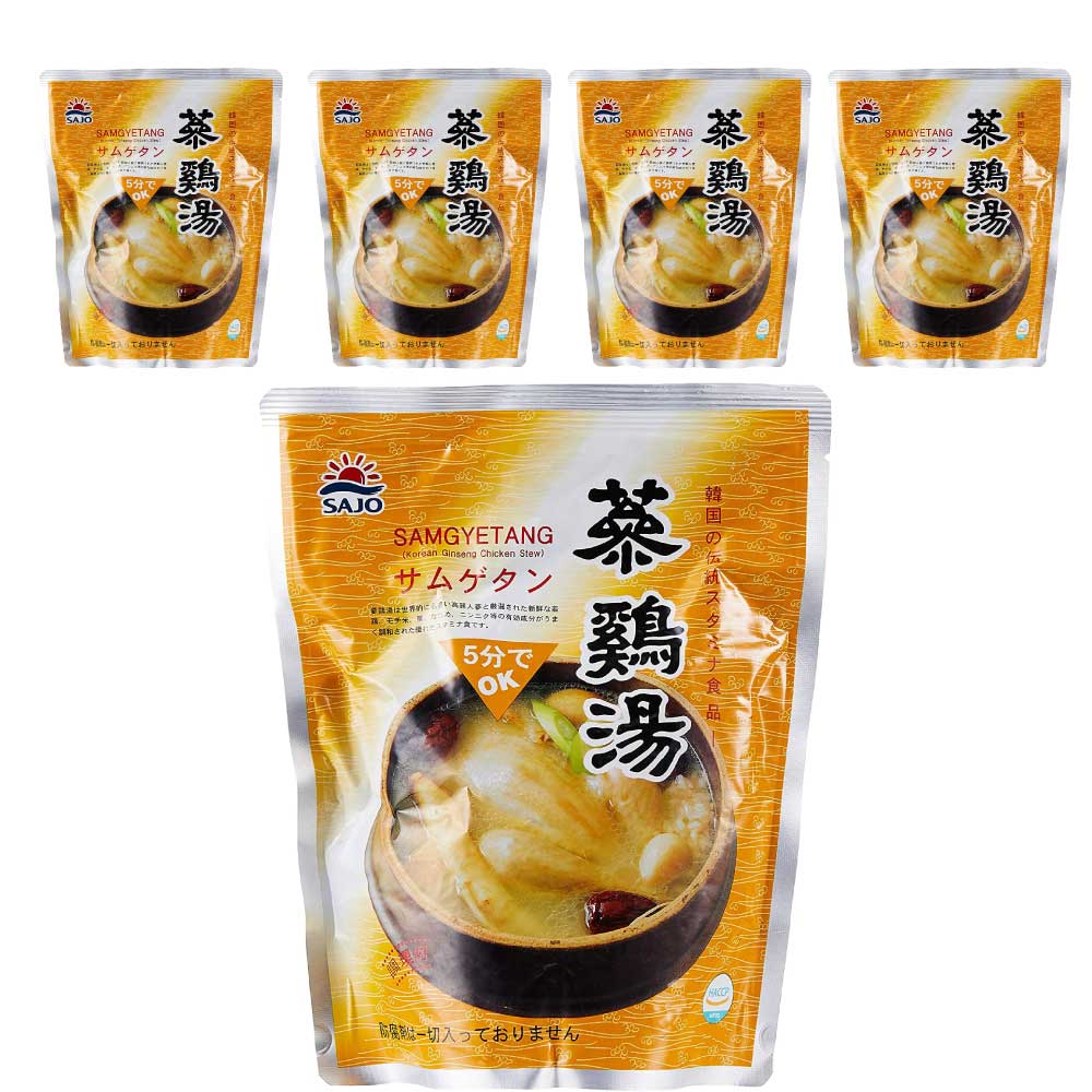 ファイン参鶏湯 「サムゲタン」800g（5個）　韓国食品韓国料理/韓国スープ/スープ/参鶏湯/サムゲタン/サンゲタン/ファインサムゲタ/レトルト食品