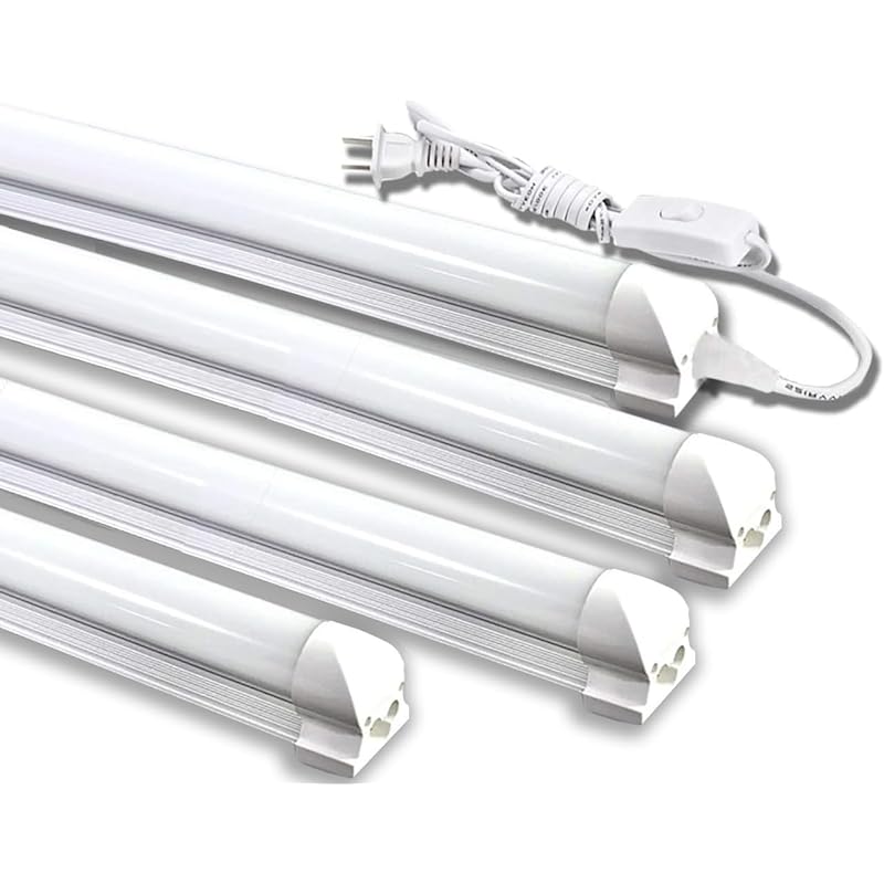 LED蛍光灯 40W形 器具一体型LED蛍光灯 T8 LED 直管 18W led 6000K-6500K 昼光色 天井照明 バーライト ベースライト 120cm 蛍光灯器具セット led照明 工事不