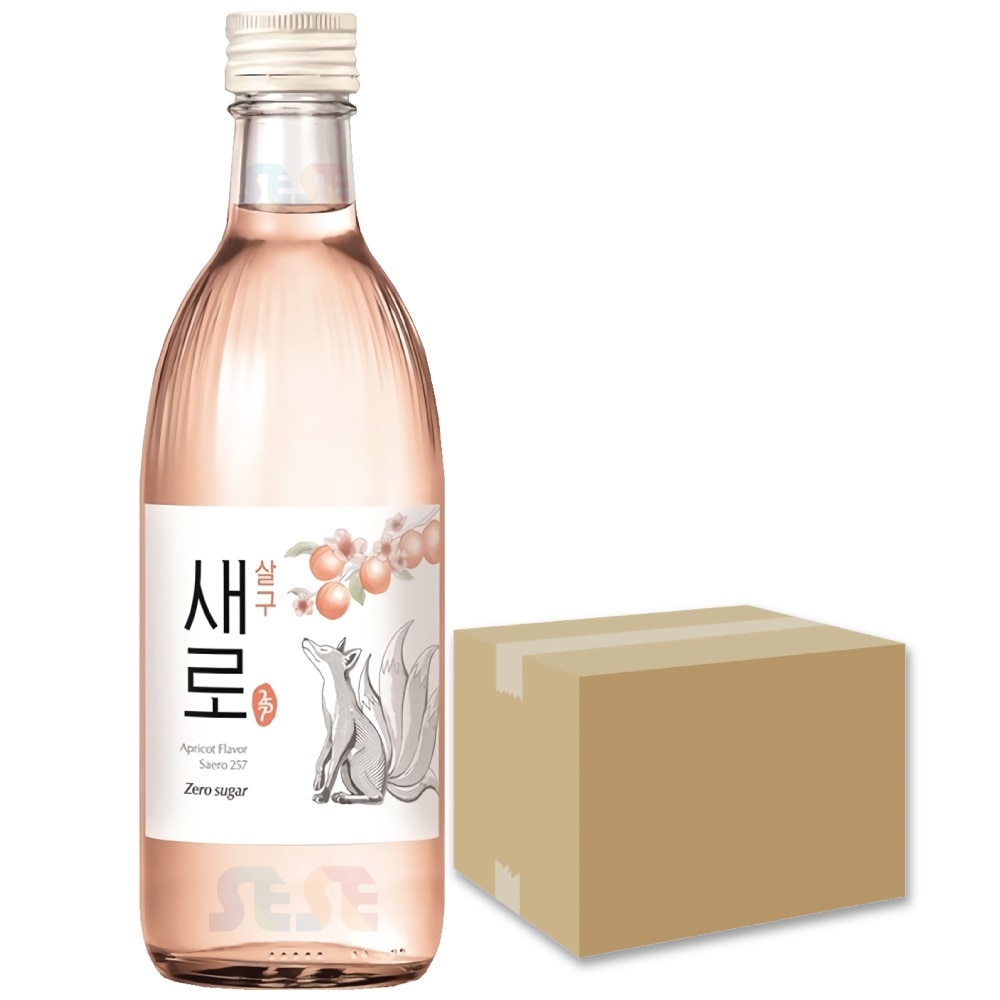 セロ あんず 375ml 1BOX(20本) / ゼロシュガー 12度 韓国焼酎 杏子 チョウムチョロム SAERO スピリッツ