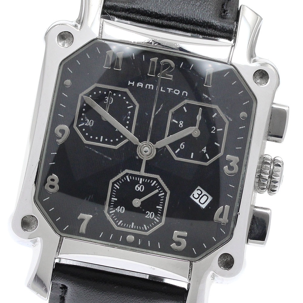 ハミルトン HAMILTON H194120 ロイド クロノグラフ デイト クォーツ メンズ _938804【中古】