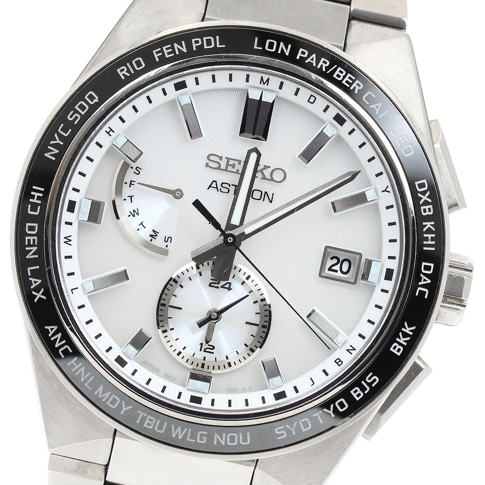セイコー SEIKO SBXY049/8B63-0BD0 アストロン ネクスター デイデイト ソーラー電波 メンズ 箱・保証書付き_938978【中古】