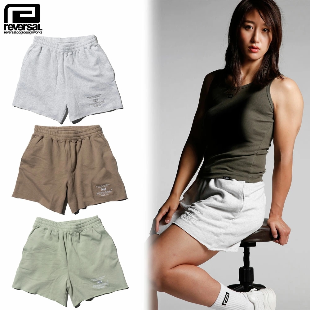 【reversal/リバーサル】レディース ハーフパンツ カットオフ ショーツ/reversal HOTEL CUTOFF SWEAT SHORTS（WOMEN’S） rv24ss807