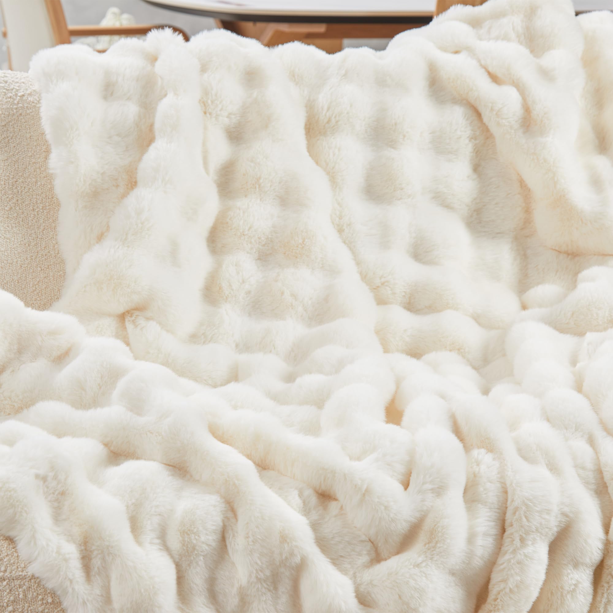 Beslands毛布冬用 ブランケット 160*200cm もこもこ毛布 2枚合わせ 大きい 厚手 ひざ掛け毛布 暖かい 北欧 おしゃれ