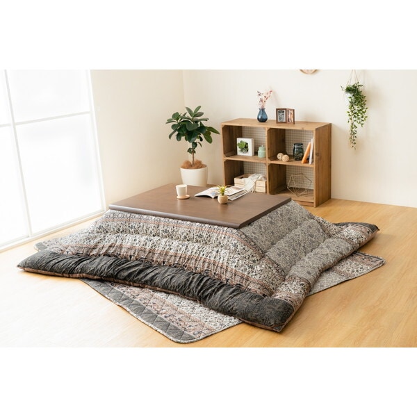 1161010060301 こたつ布団 掛敷セット ふっくら 日本製 エレガンス調 ブラウン 約205×285cm メーカー直送 12,379円