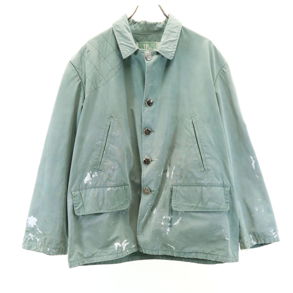toile Dickson 60s ヴィンテージ 動物ボタン エクリアジップ ハンティングジャケット ミントグリーン系 フレンチワーク メンズ 25,978円