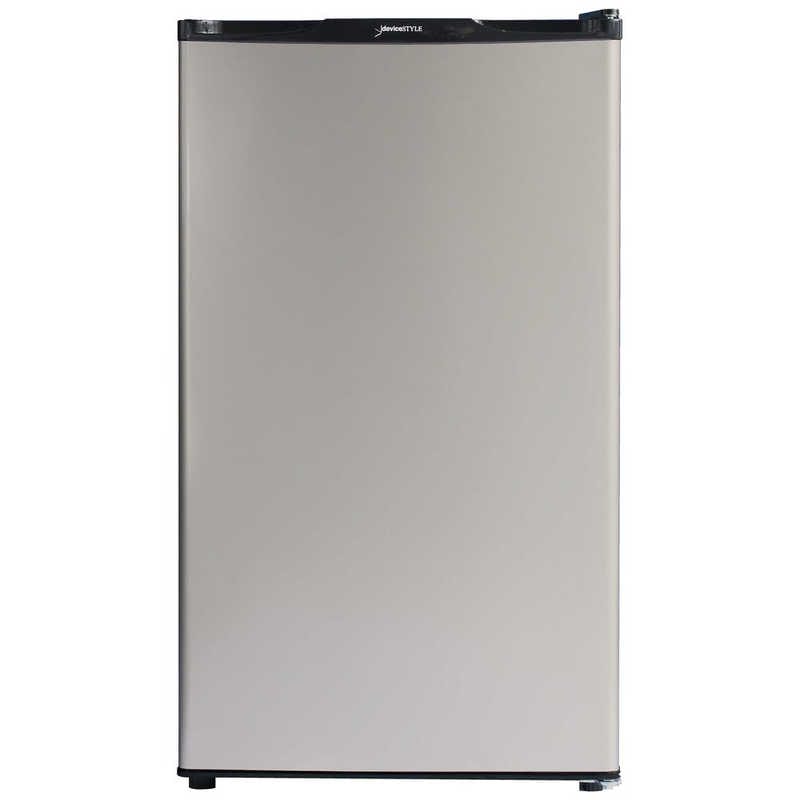 デバイスタイル　deviceSTYLE 冷凍庫 1ドア 60L 右開き 直冷式 アップライト 幅47.4 cm シルバー　DF-U60D-S（標準設置無料）