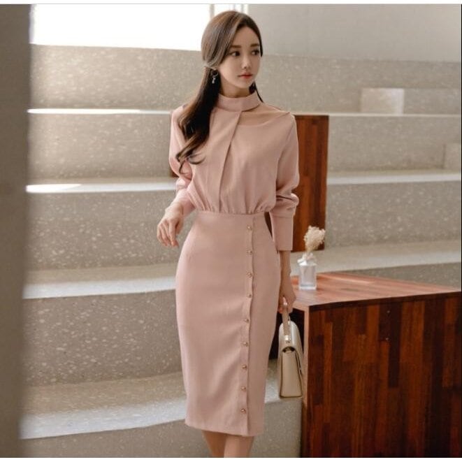 ワンピース タイトワンピース エレガント 長袖タイトワンピース ハイウエスト レディース パーティー
