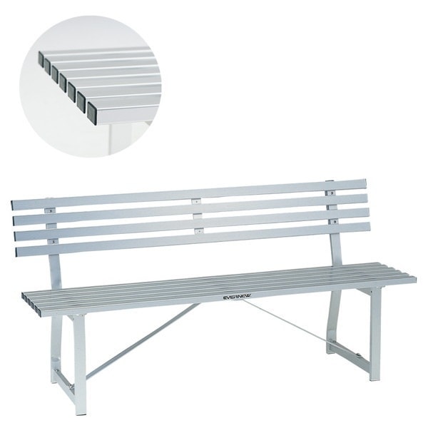 エバニュー EKA525 ベンチアルミ-2S背付 メーカー直送