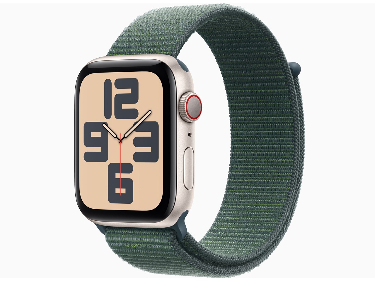 Apple Watch SE 第2世代 GPS+Cellularモデル 44mm MXGV3J/A [スターライト・レイクグリーンスポーツループ]