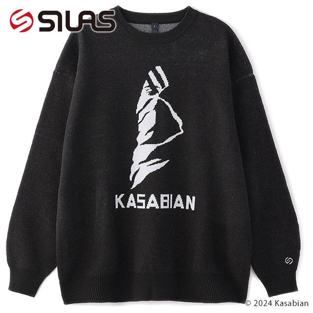 カサビアン ジャガード セーター [110243015001] SILAS x KASABIAN JACQUARD SWEATER メンズ トップス クルーネック BLACK