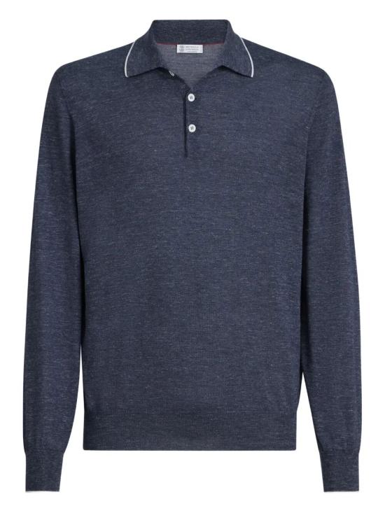 BRUNELLO CUCINELLI Men Polo Shirts MHS805905 CKL07 AVIO PANAMA