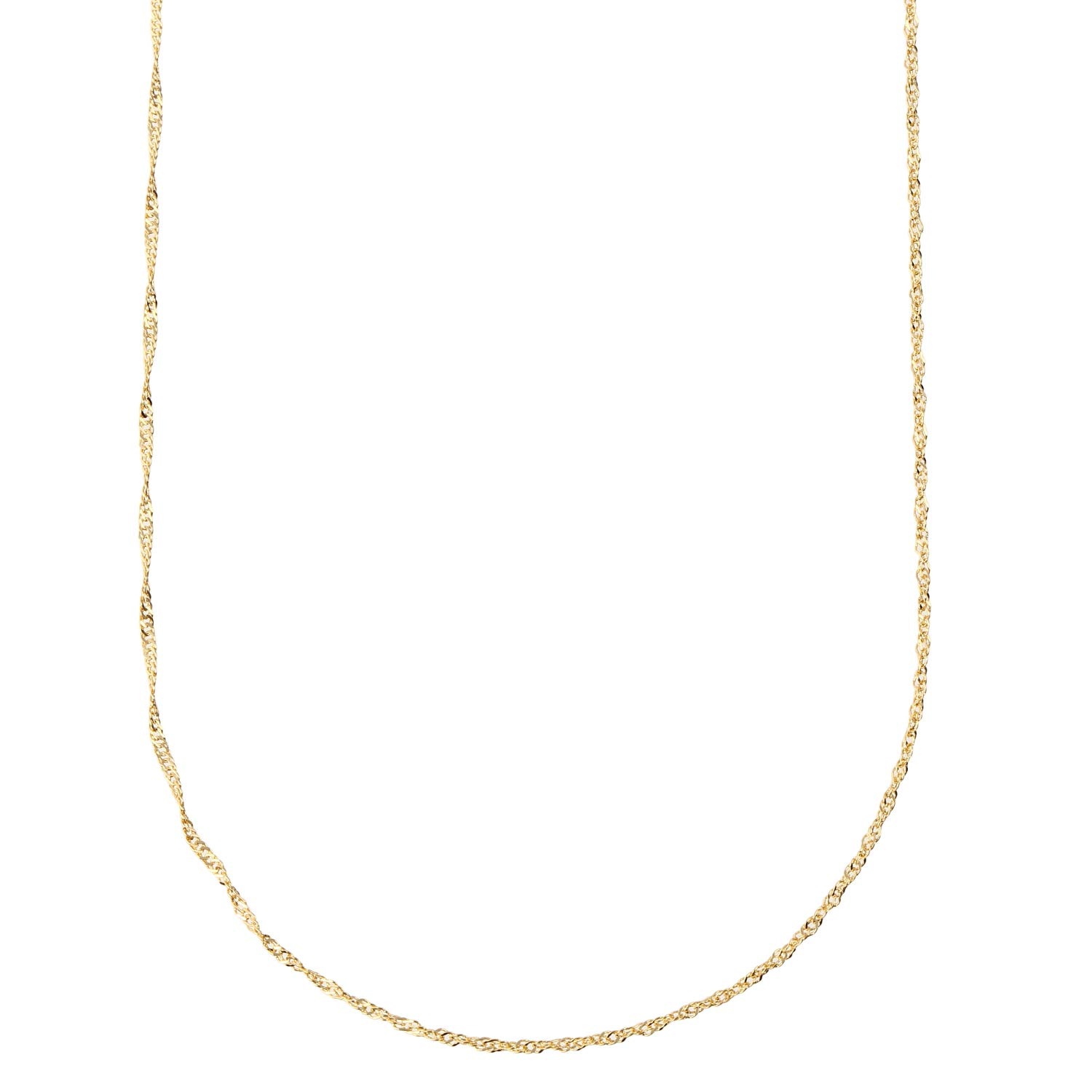 [フェアリーカレット] 18金ネックレス K18 スクリューチェーン 40cm (幅1.1mm 約1.1g)