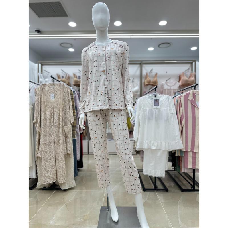 コートナベーカリーチェックプリント 女性パジャマ WP8871R (スターフィールドCOEX)
