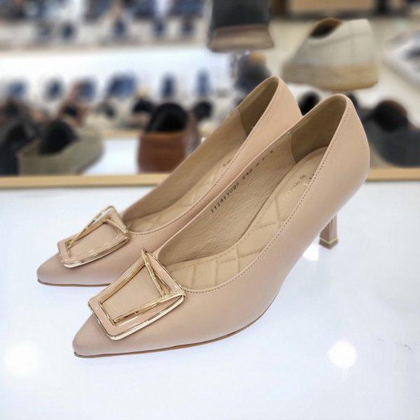 女性7cm金属装飾ポイントデイリーパンプス112411006YPK