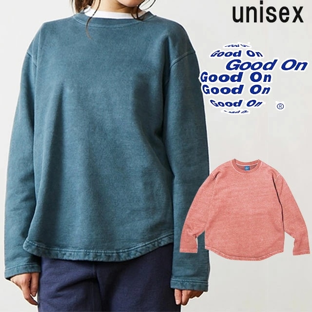 グッドオン ラフクルースウェット メンズ GOBW1609P トレーナー レディース トップス クルーネック ユニセックス プルオーバー 無地 カットソー コットン カジュアル 長袖 シンプル 定番