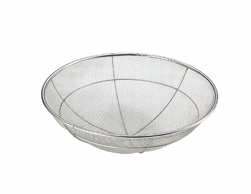 本間冬治工業 18-8底丸揚げザル 45cm