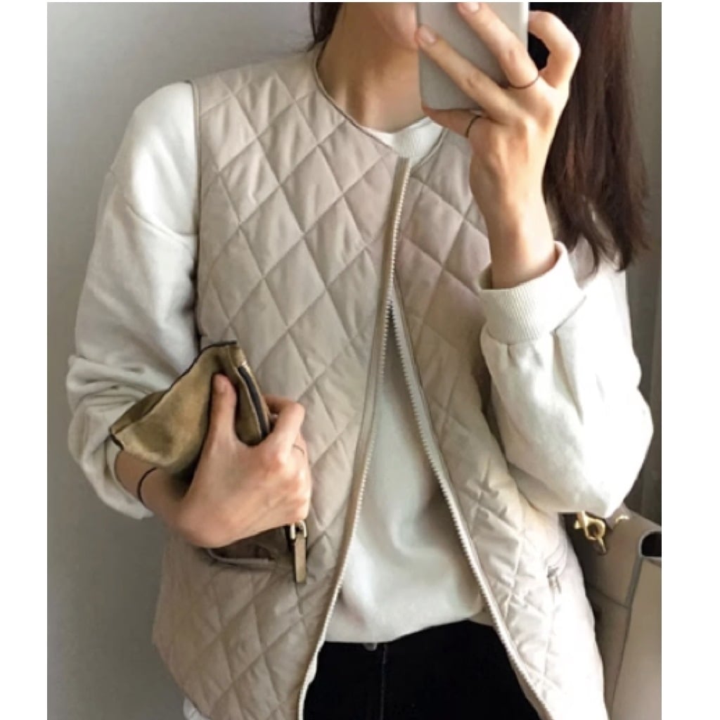 レディース ベスト コート アウター 上着 羽織 前開き 袖なし ノースリーブ ラウンドネック ファスナー ポケット かわいい 大人可愛い シンプル カジュアル おしゃれ こなれ感 ラフ 個性的 5,023円