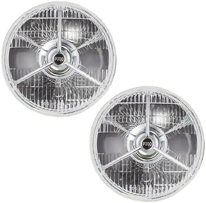 互換品P700 ヘッドライト 7インチ ハロゲン H4 丸型 丸灯 車 フロント ガラスレンズ MINI ローバーミニ カローラ レビン トレノ RX-7 フェアレディZ (24V用) 4,621円