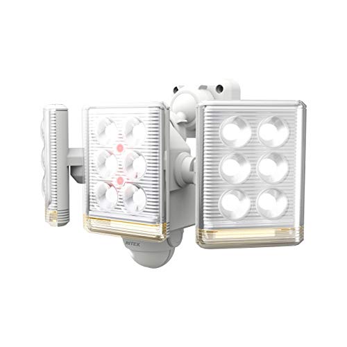 ムサシ RITEX フリーアーム式ミニLEDセンサーライト(9W3灯) 「コンセント式」 LED-AC3027 ホワイト