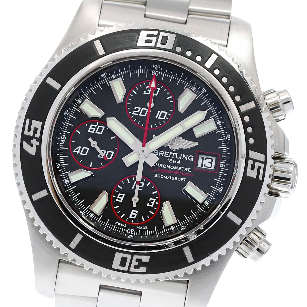 ブライトリング BREITLING A13341 スーパーオーシャン クロノグラフ 自動巻き メンズ 保証書付き_835113【中古】