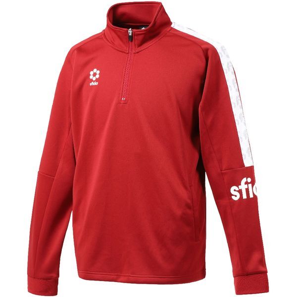 スフィーダ フットサルウエア SA-21813 BGDY BP ウォームアップハーフジップトップ S バーガンディ