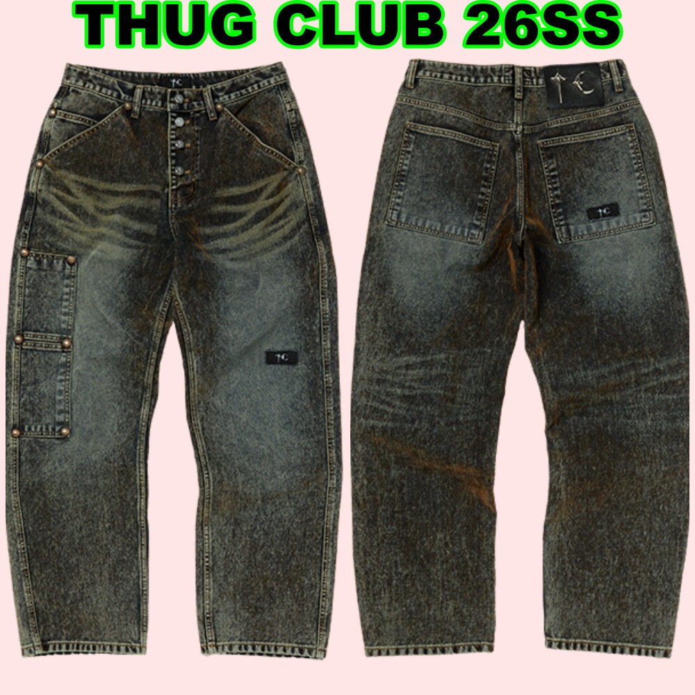 【Thug Club】26SS IRON FADED DENIM PANTS
