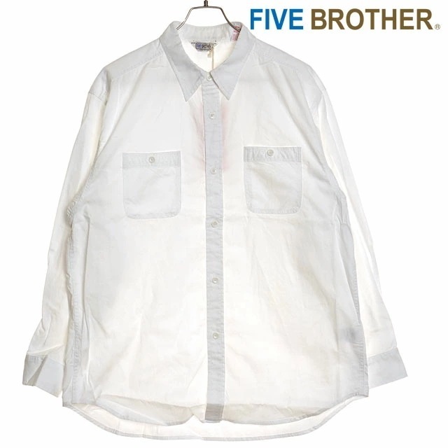 メンズ ワークシャツ ワイドフィット [152463S] WORK SHIRTS（WIDE） トップス 長袖 カジュアルシャツ ホワイト