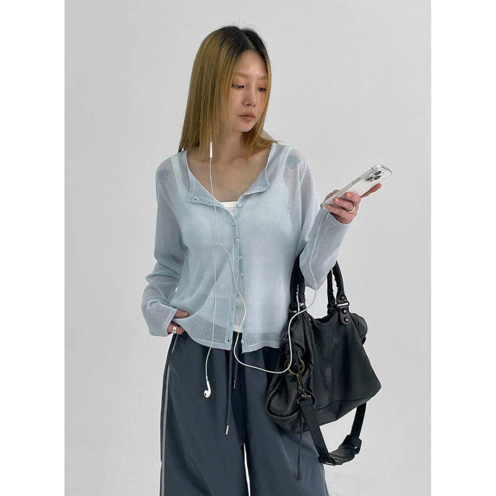 ブラックアップ レラン ベーシック リネン カーディガン モデル名