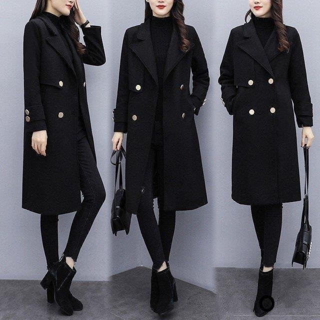 チェスターコートレディース秋冬ロング丈チェスターコート無地ラシャコートチェスターコート韓国風アウター通勤着痩せゆったり大きいサイズ 5,914円