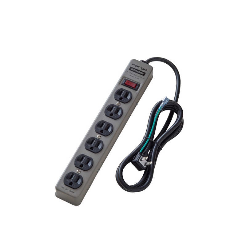 ファーゴ　STEEL TAP AC6個口 2M ［2.0m /6個口 /スイッチ付き(一括)］ ライトグレー　CT620LGY