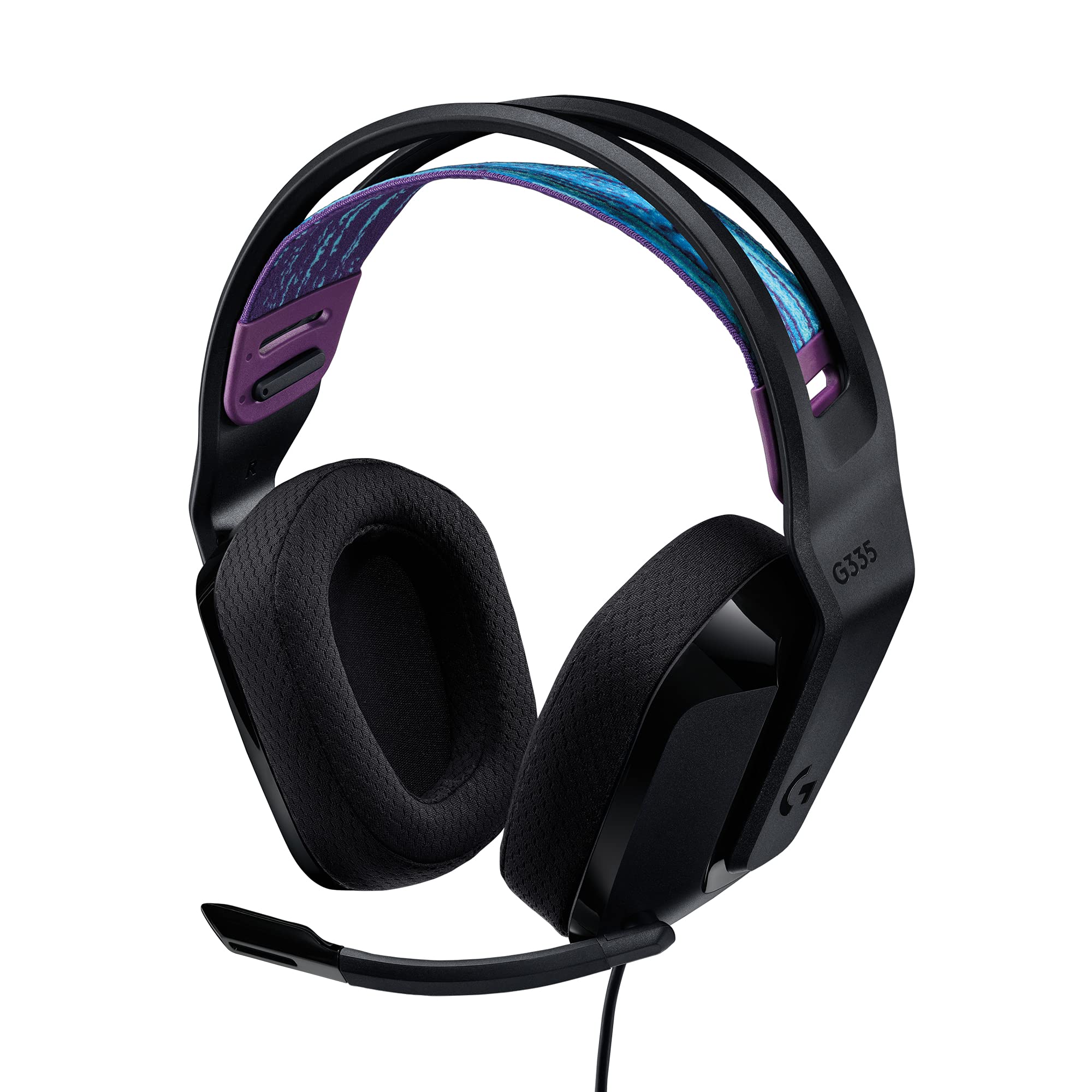 Logicool G ゲーミングヘッドセット G335 ゲーミング ヘッドセット G335BK 軽量 222g 3.5mm 有線 立体音響 ステレオ 2.1ch フリップミュート マイク付き PS5