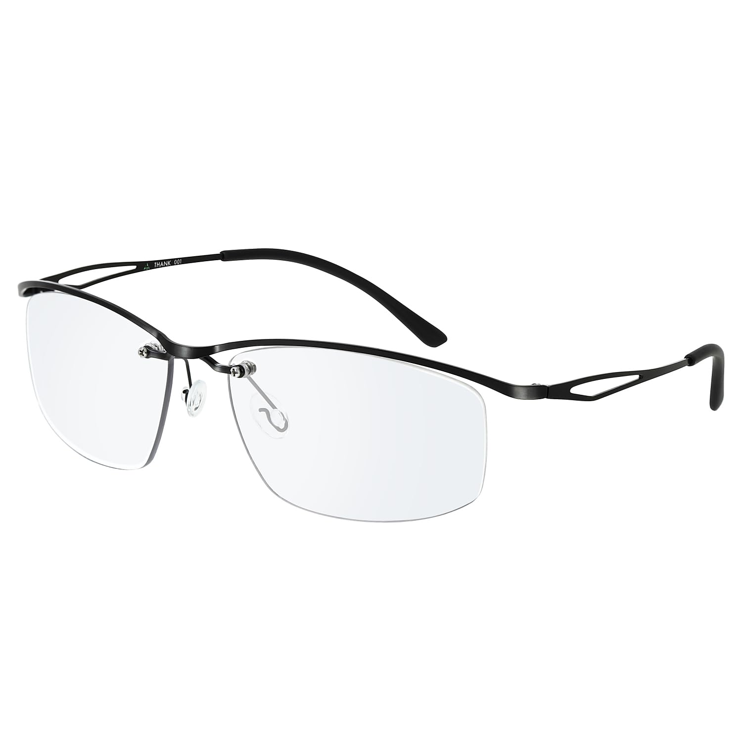 [404EYEWEAR] 夜間運転用偏光透明サングラス ナイトドライブ (ブラック, メガネタイプ) 9,088円