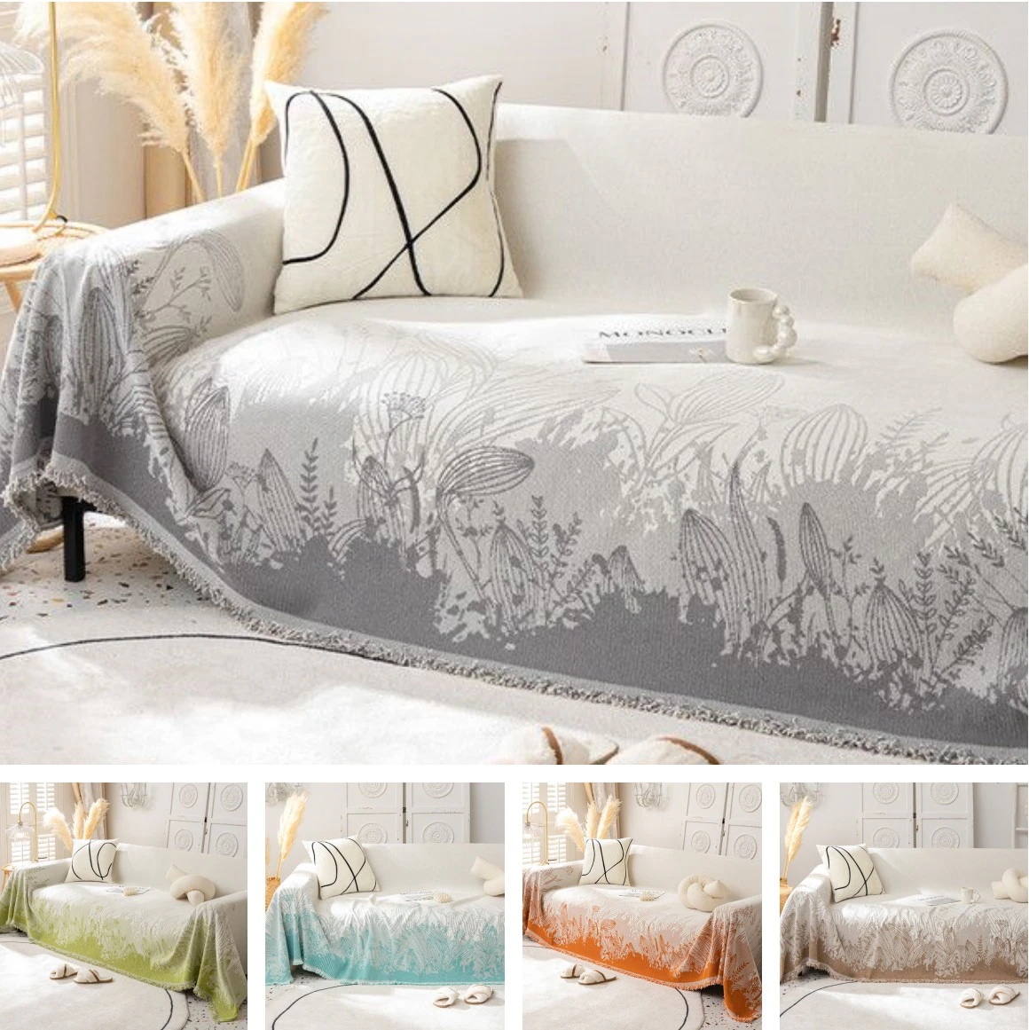 両面用 韓国ファッション スマート ソファカバー 通気性 猫かき防止 毛布にも使えます保護カバー 1人掛 2人掛 3人掛 4人掛 6,437円