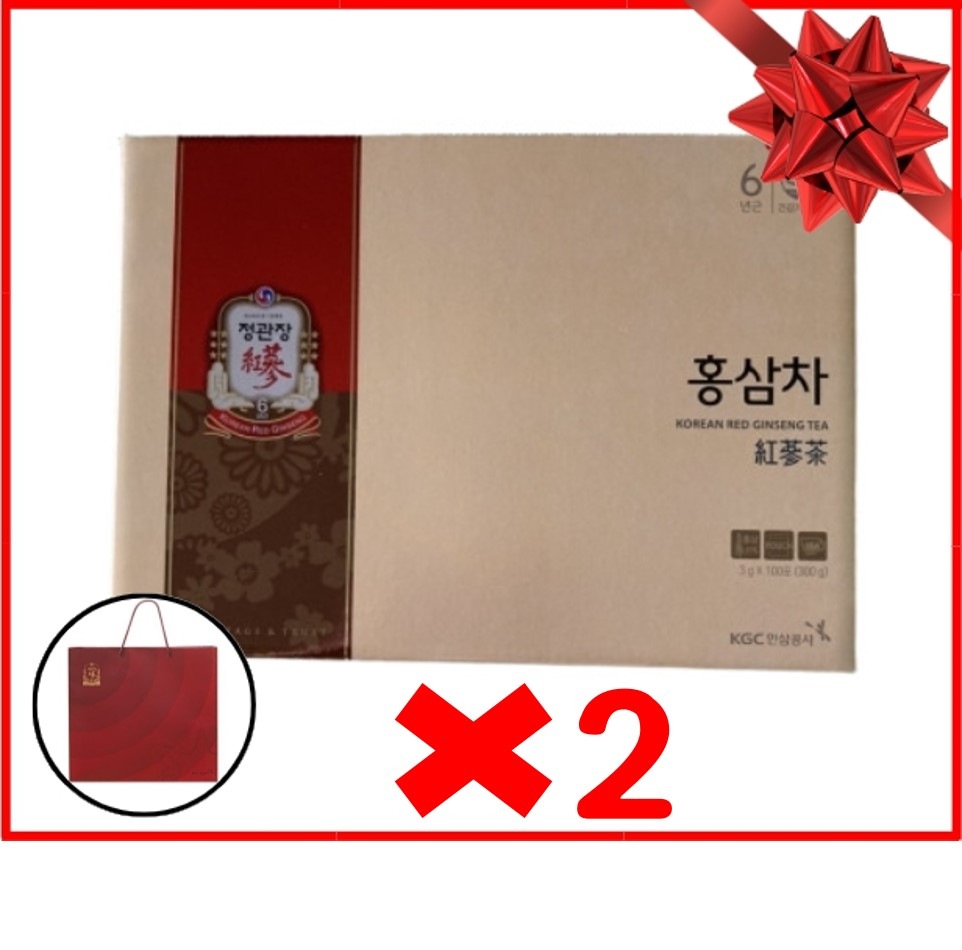 [韓国商品館] 韓国人参公社 紅参茶 プレゼント用 コーヒー代わり 健康茶 2GIFT BOX (3g x 200包) 8,100円