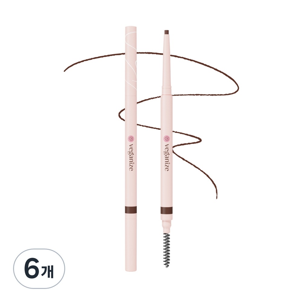 セルフビューティー 超スリム アイブロウ ペンシル 004g03ソフトブラウン6個
