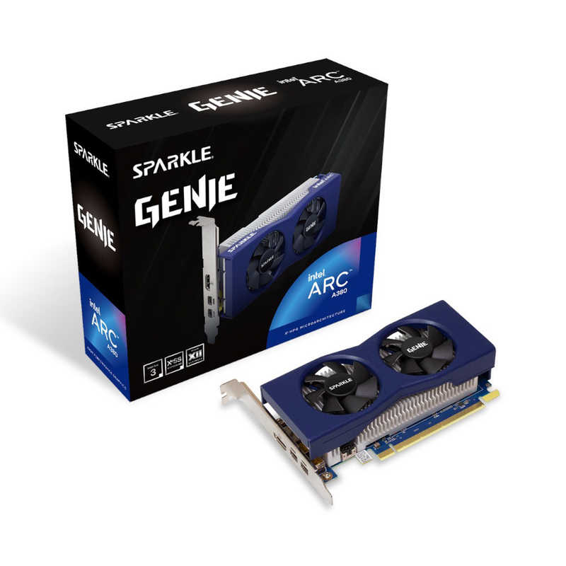 SPARKLE　グラフィックボード Intel Arc A380 GENIE ［インテル GPUファミリー /6GB］「バルク品」　SA380G-6G