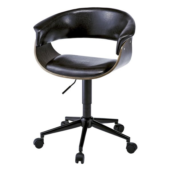 ワークチェア Gracia（グラシア） オフィスチェア/ガス圧昇降/360度回転/ブラック